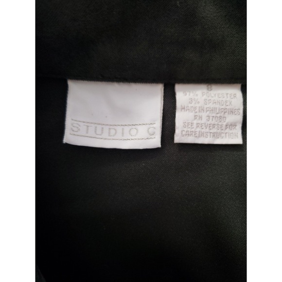 Studio C Womans Blazer faux Suede forest Green Size 8 - Picture 4 of 5